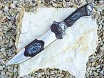 Integral Damast Art Knife ,, Seven Horse Bowie ,,